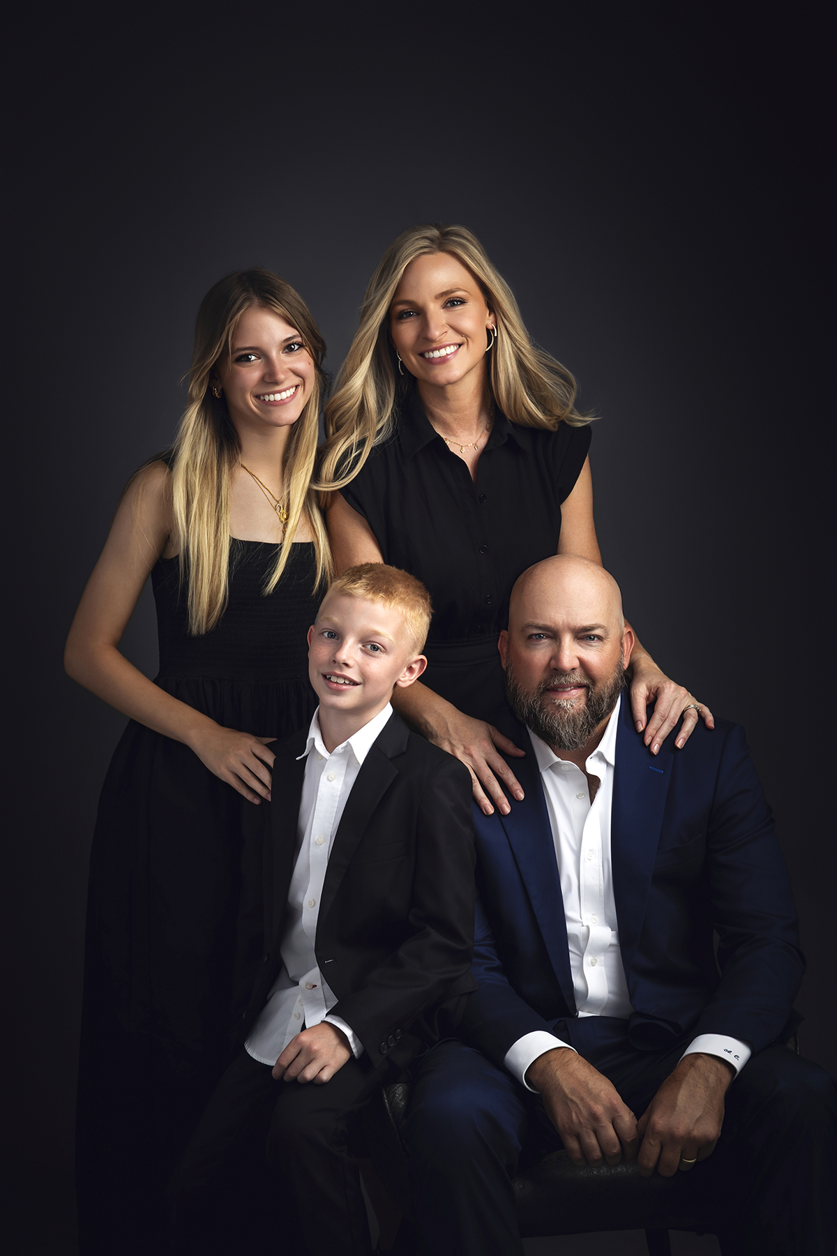 Behind the scenes of family portrait photography session at Noran Shine Photography studio