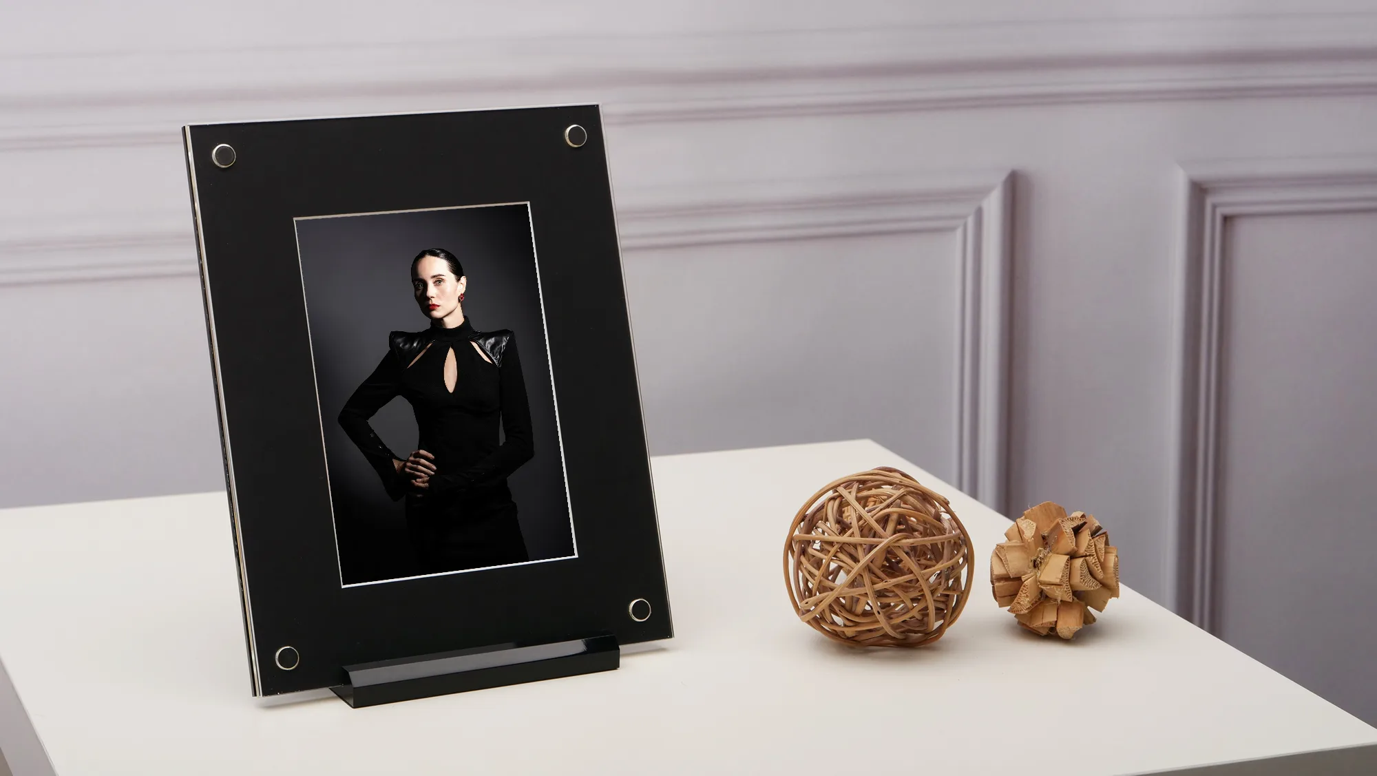 Self-celebration studio portrait