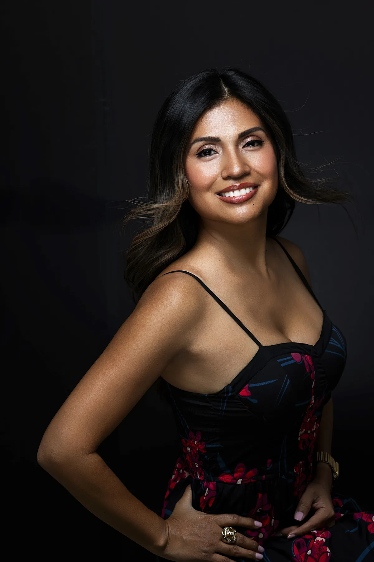 Dark elegant celebration portrait