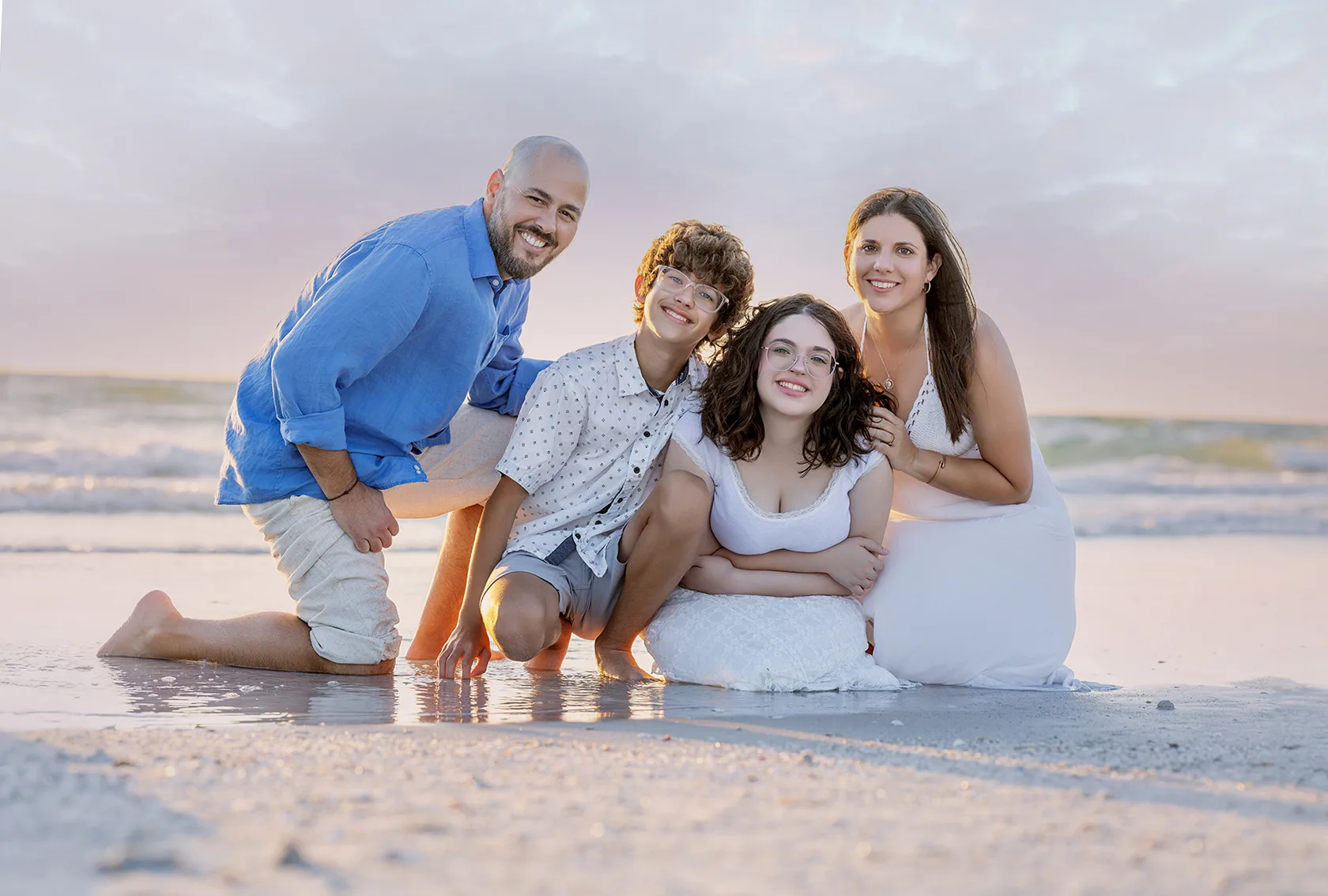 Natural environment family portrait