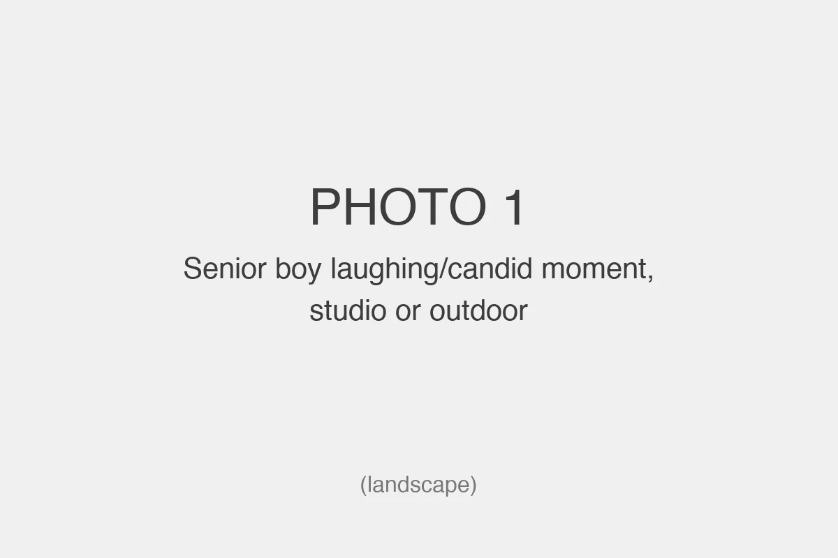 Senior boy candid moment