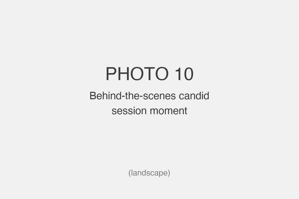 Behind-the-scenes candid session moment