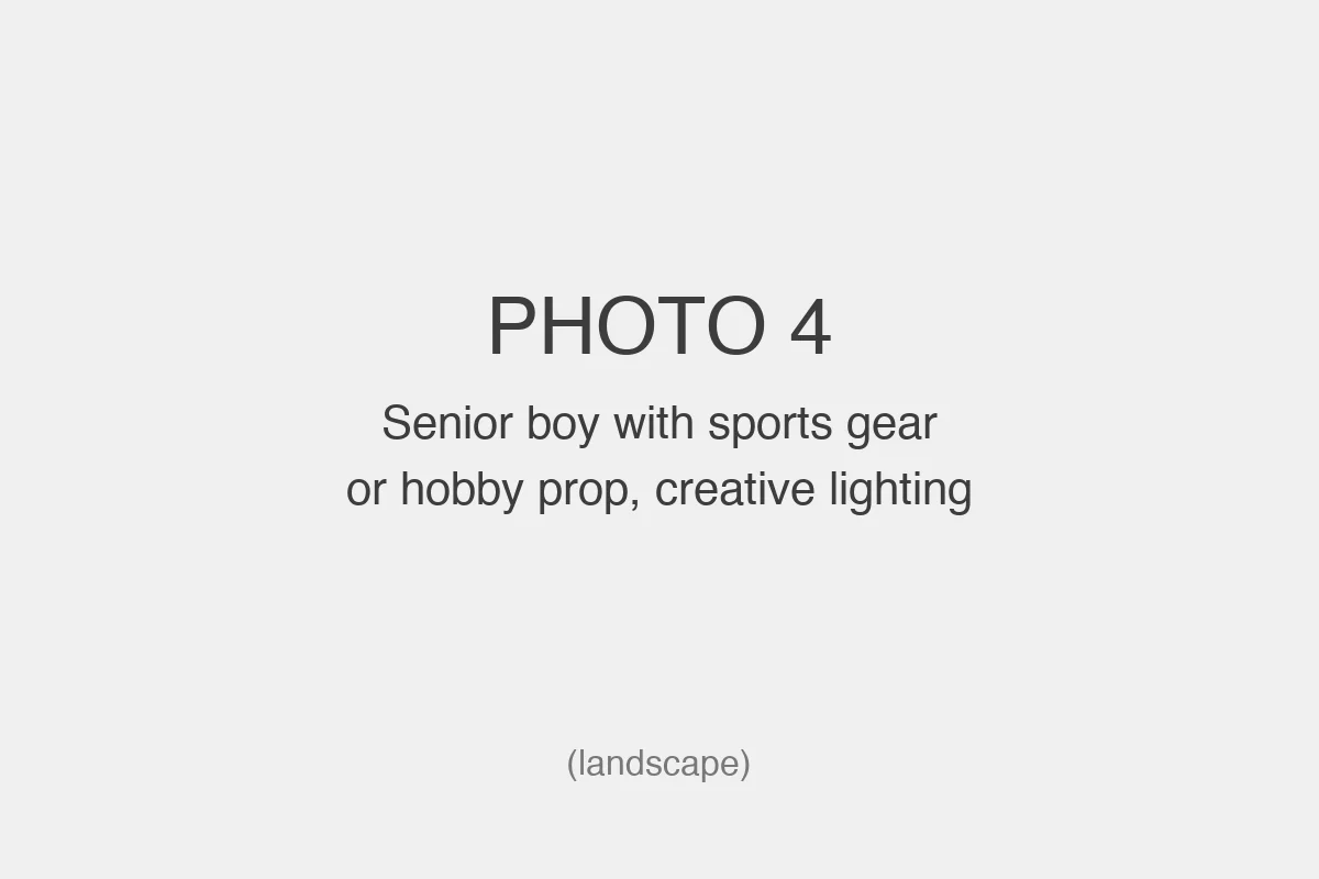 Senior boy with sports gear or hobby prop