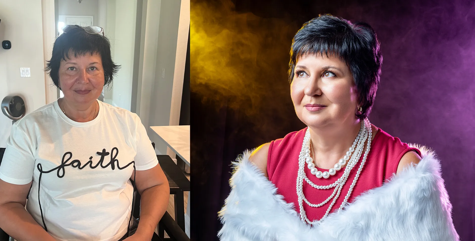 Before and after transformation